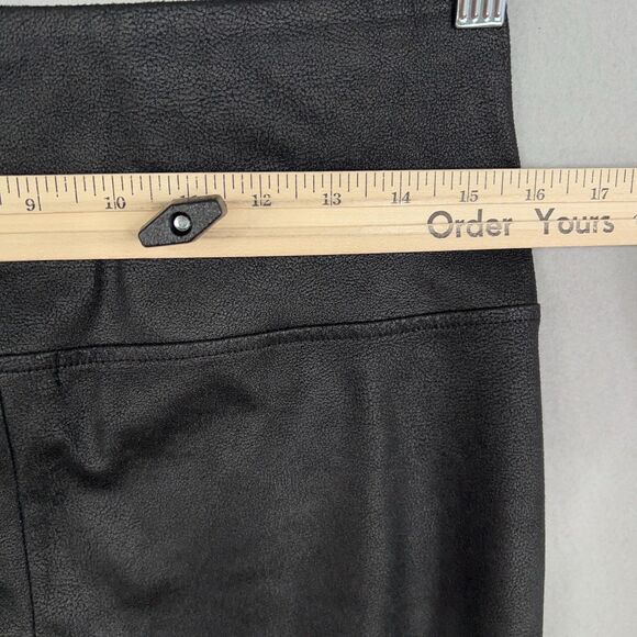 Trouve Leggings Women Medium Black Faux Leather High Rise Stretch Edgy Goth Rock - Picture 11 of 16